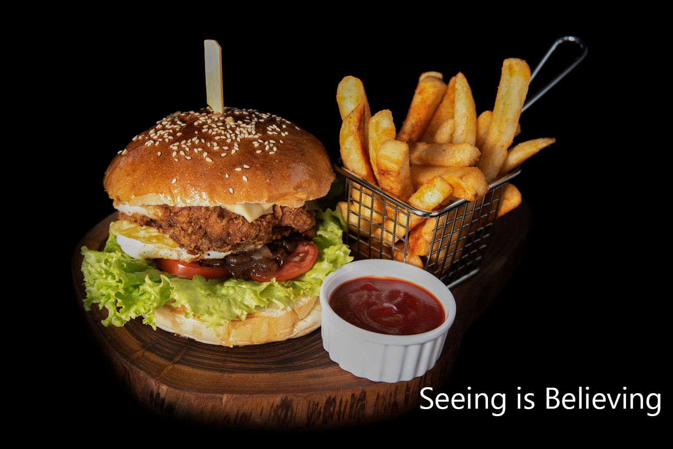 burger and fries